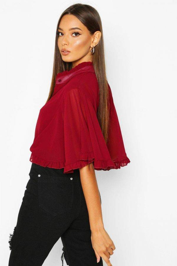 بلوزة كشكش ووفن رفل من بوهو