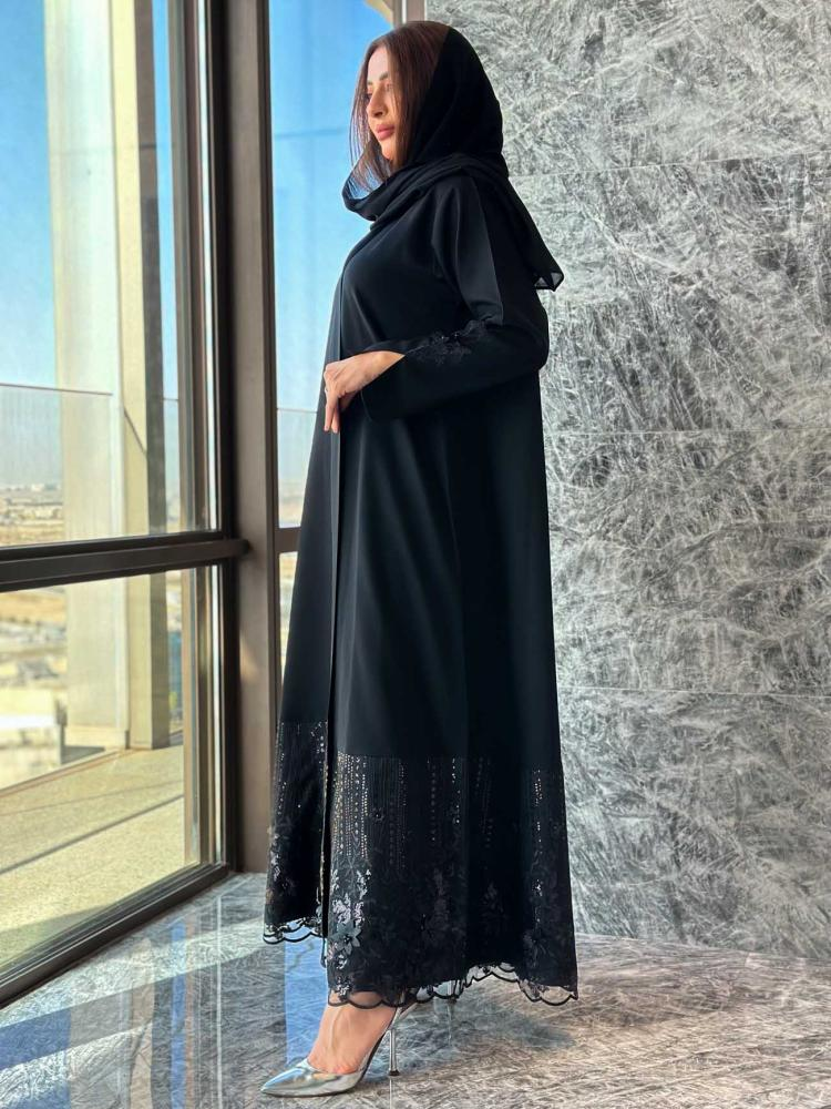 عباية لف فخمه كلوش مع تل