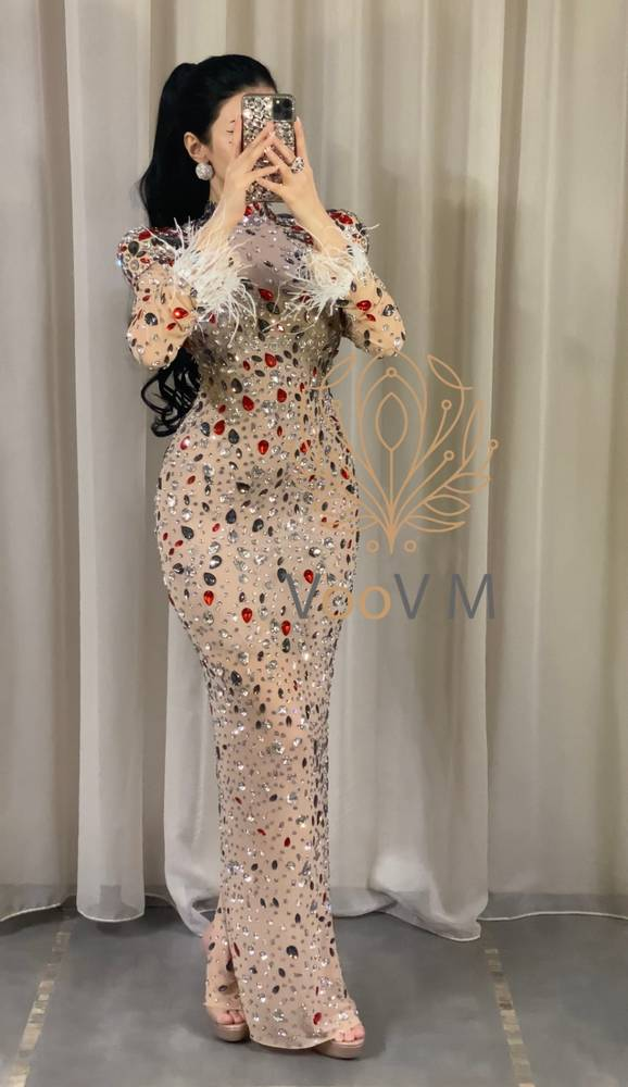 فستان سهرة شك كرستال